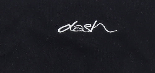 Dash Women’s Black Striped 3/4 Sleeve Cotton Blend T-Shirt Size 20
