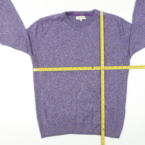River Island Men's Purple Cotton Crew Neck Jumper Size M