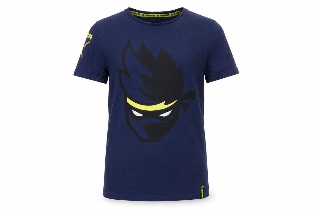 Ninja Boys Blue 11-12 Years Cotton Graphic T-Shirt