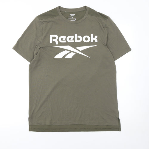 Reebok Men’s Green Short Sleeve Active T-Shirt Size M Polyester