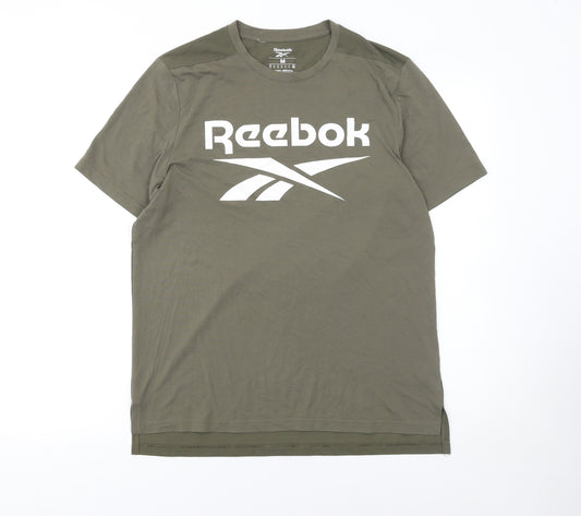 Reebok Men’s Green Short Sleeve Active T-Shirt Size M Polyester
