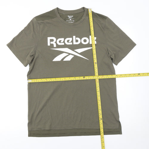 Reebok Men’s Green Short Sleeve Active T-Shirt Size M Polyester