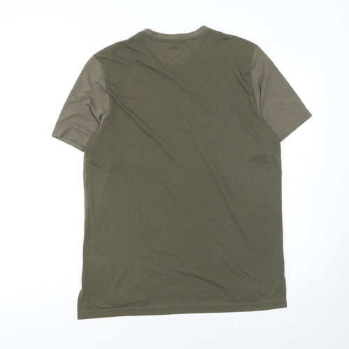Reebok Men’s Green Short Sleeve Active T-Shirt Size M Polyester