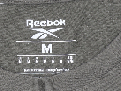Reebok Men’s Green Short Sleeve Active T-Shirt Size M Polyester