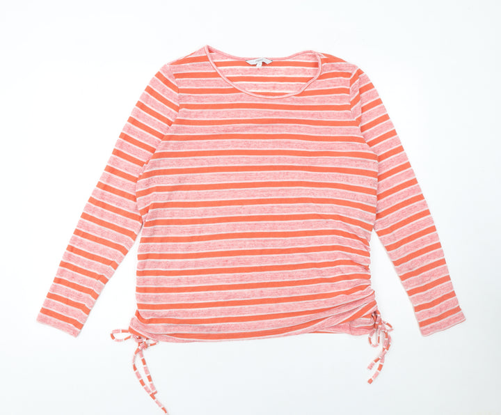 Next Women’s Pink Striped Long Sleeve Pullover Jumper Size 16