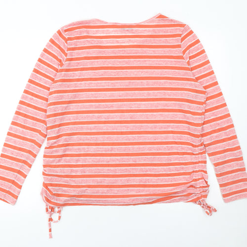 Next Women’s Pink Striped Long Sleeve Pullover Jumper Size 16