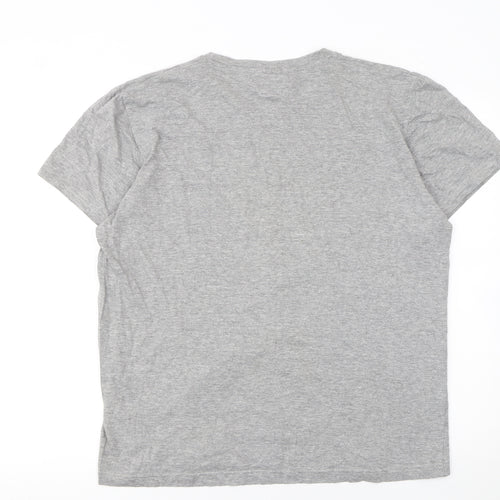 Pierre Cardin Men’s Grey 2XL Graphic Print Crew Neck T-Shirt