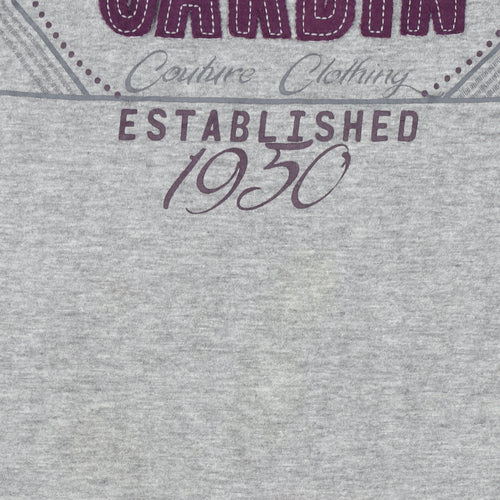 Pierre Cardin Men’s Grey 2XL Graphic Print Crew Neck T-Shirt