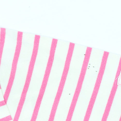 Joules Women’s Pink White Striped Long Sleeve Cotton Nautical Top UK 16