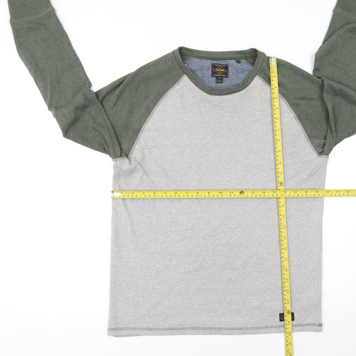 Next Men’s Grey Green Raglan Crew Neck Sweatshirt Size M