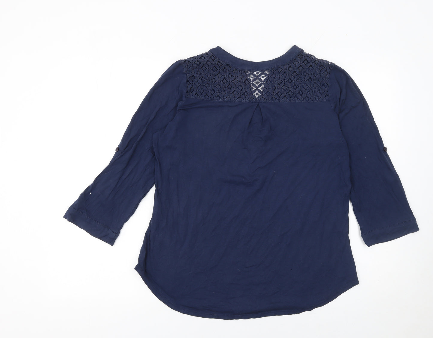 Roman Women's Blue 3/4 Sleeve Tunic Blouse Size 10