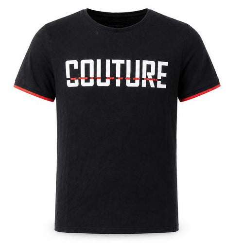 Couture Men's Black Graphic Logo Short Sleeve T-Shirt Size M
