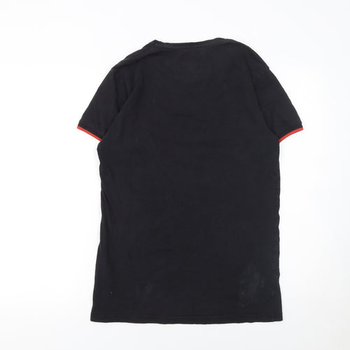Couture Men's Black Graphic Logo Short Sleeve T-Shirt Size M