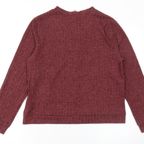 Grecelle Women's Red V-Neck Button Knit Cardigan Size L