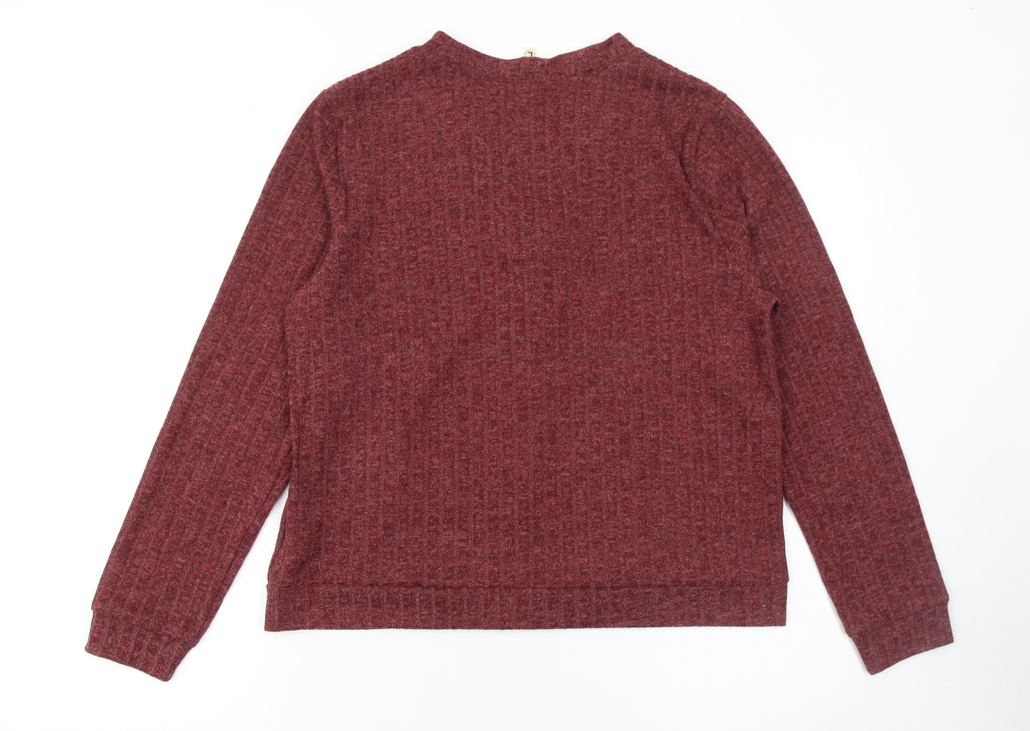 Grecelle Women's Red V-Neck Button Knit Cardigan Size L