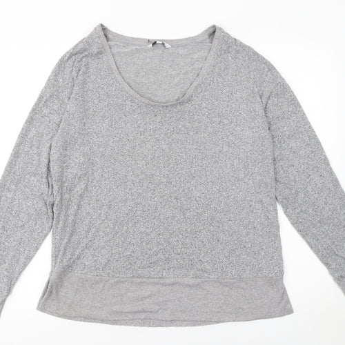 Next Women’s Grey Long Sleeve Scoop Neck Pullover Jumper Size 14