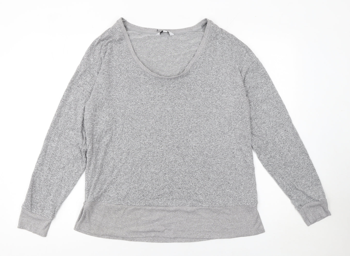 Next Women’s Grey Long Sleeve Scoop Neck Pullover Jumper Size 14