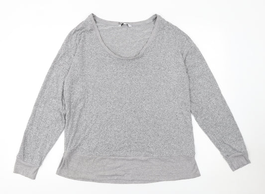 Next Women’s Grey Long Sleeve Scoop Neck Pullover Jumper Size 14