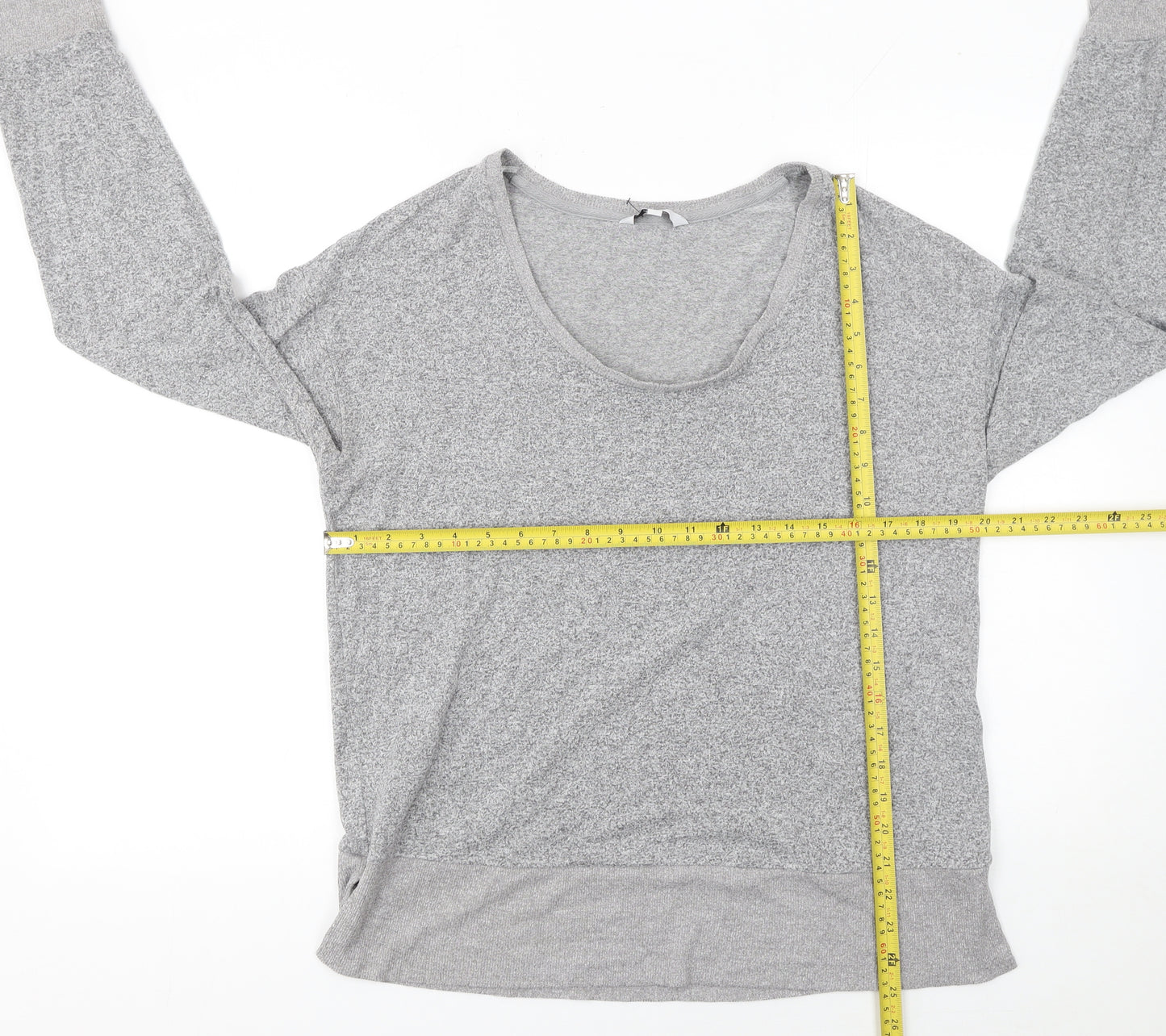 Next Women’s Grey Long Sleeve Scoop Neck Pullover Jumper Size 14