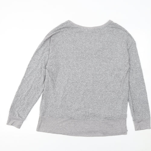 Next Women’s Grey Long Sleeve Scoop Neck Pullover Jumper Size 14