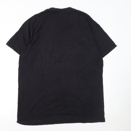 Drama Call Men's Black Graphic Print T-Shirt Size L