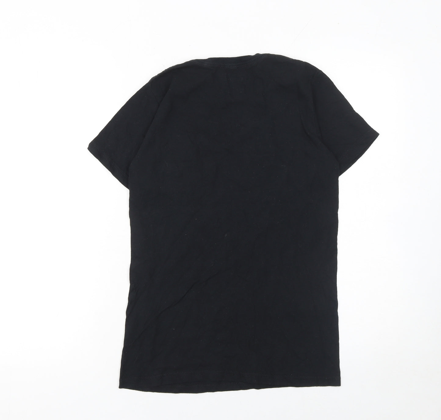Reason Women’s Black XS Graphic Cotton T-Shirt Crew Neck