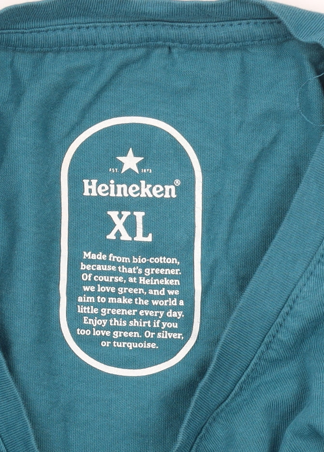 Heineken Silver Blue XL Men's Long Sleeve Graphic Cotton T-Shirt