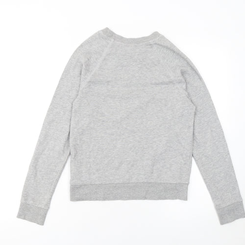 H&M Women’s Grey XS Pullover Sweatshirt Cotton Blend Basic