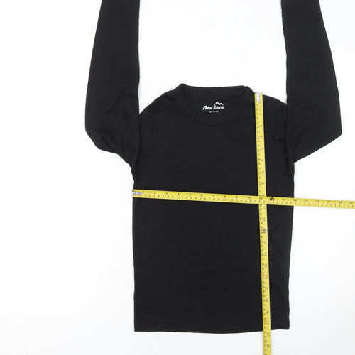 Peter Storm Boys Black Long Sleeve Basic Crew Neck T-Shirt 11-12 Years