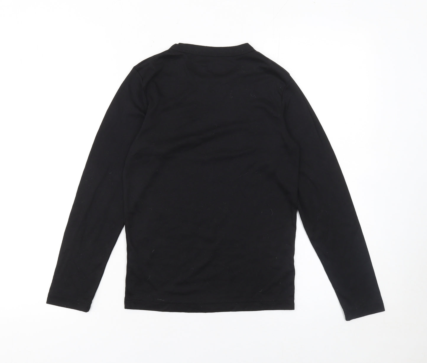 Peter Storm Boys Black Long Sleeve Basic Crew Neck T-Shirt 11-12 Years