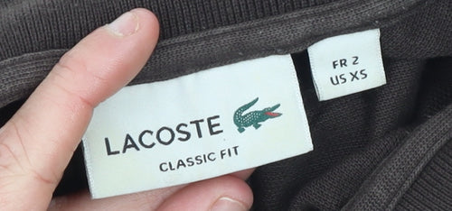 Lacoste Men’s Brown Classic Fit Long Sleeve Cotton Polo XS
