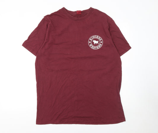Ringers Western Men's Red 2XL Graphic Print Cotton T-Shirt