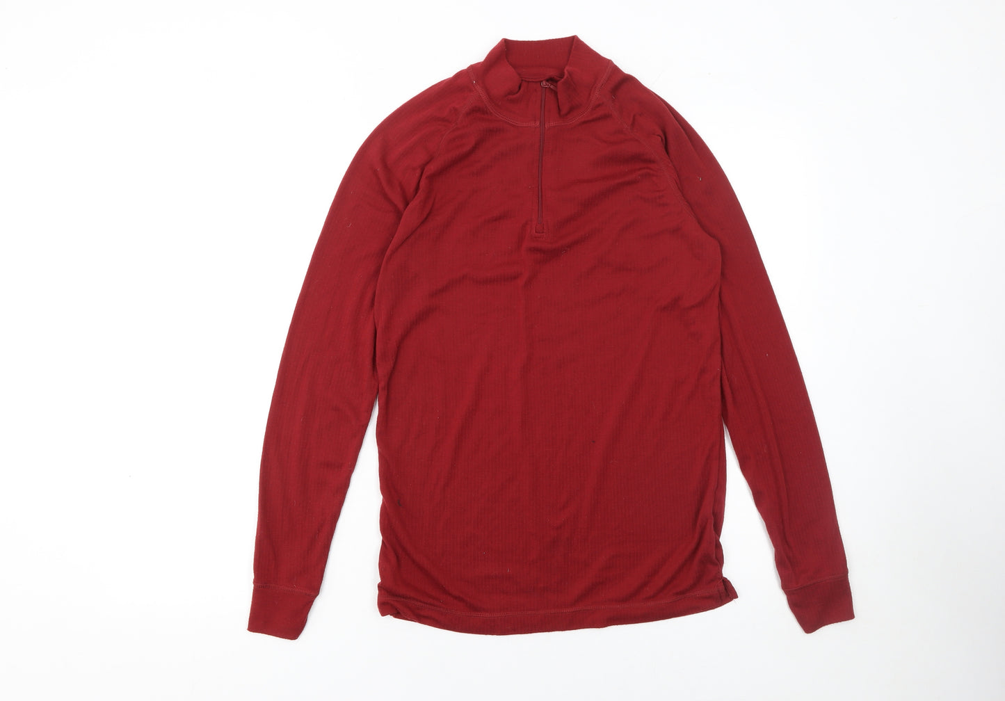 Mountain Warehouse Mens Red 1/4 Zip Isotherm Pullover Sweatshirt Size M