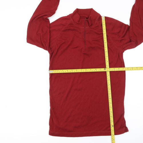 Mountain Warehouse Mens Red 1/4 Zip Isotherm Pullover Sweatshirt Size M