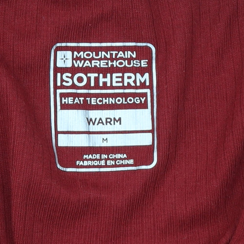 Mountain Warehouse Mens Red 1/4 Zip Isotherm Pullover Sweatshirt Size M