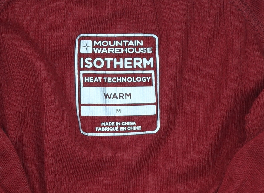 Mountain Warehouse Mens Red 1/4 Zip Isotherm Pullover Sweatshirt Size M