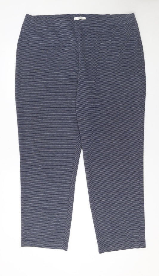 Marks and Spencer Women's Blue Classic Straight Trousers Size 18