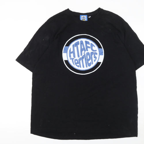 Huddersfield Town Men’s Black XL HTAFC Terriers Graphic Cotton T-Shirt