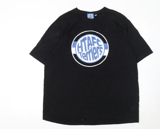 Huddersfield Town Men’s Black XL HTAFC Terriers Graphic Cotton T-Shirt