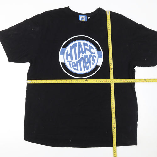 Huddersfield Town Men’s Black XL HTAFC Terriers Graphic Cotton T-Shirt