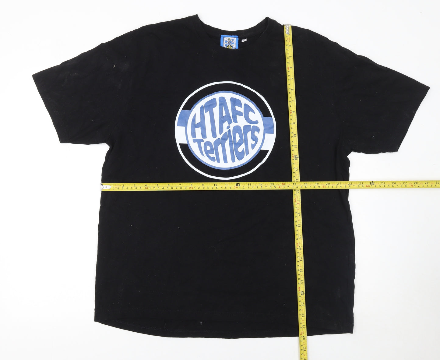 Huddersfield Town Men’s Black XL HTAFC Terriers Graphic Cotton T-Shirt
