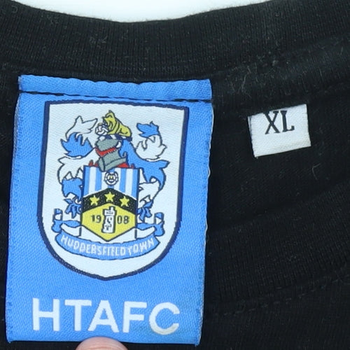 Huddersfield Town Men’s Black XL HTAFC Terriers Graphic Cotton T-Shirt