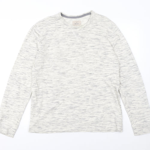 White Stuff Men's Grey Marl Cotton Crew Neck Sweatshirt Size S