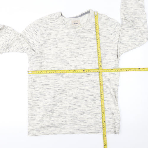 White Stuff Men's Grey Marl Cotton Crew Neck Sweatshirt Size S