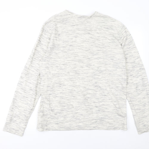 White Stuff Men's Grey Marl Cotton Crew Neck Sweatshirt Size S