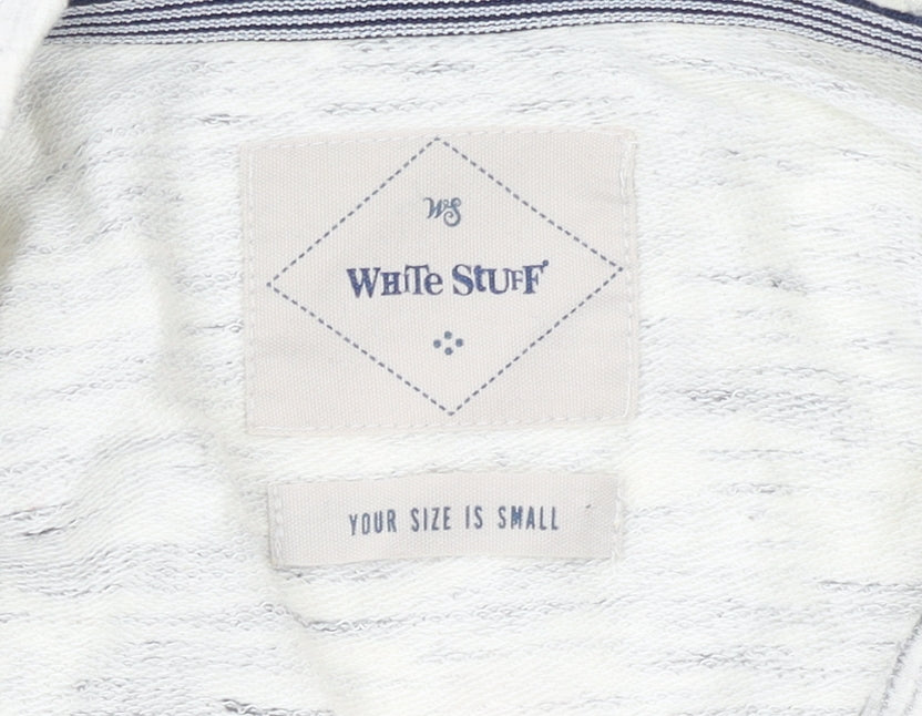 White Stuff Men's Grey Marl Cotton Crew Neck Sweatshirt Size S