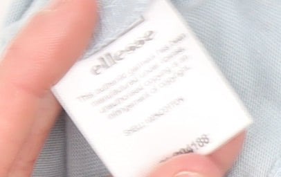 Ellesse Womens Blue Cropped T-Shirt Size 8 Raglan Jersey