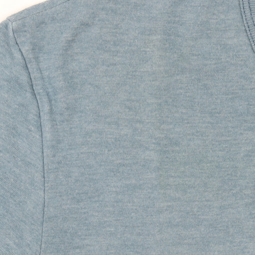 Hering Men Blue Graphic Crew Neck T-Shirt Short Sleeve Size L