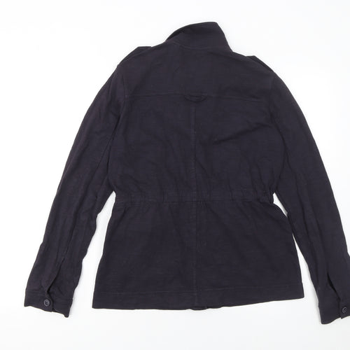 Next Womens Black Cotton Military Jacket Size 10