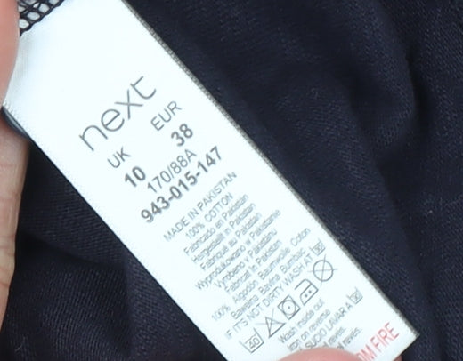 Next Womens Black Cotton Military Jacket Size 10